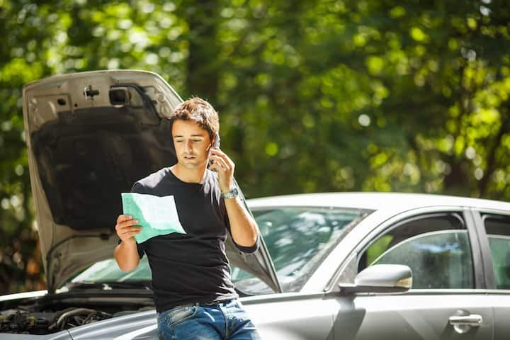 A man calls his SR-22 insurance company.